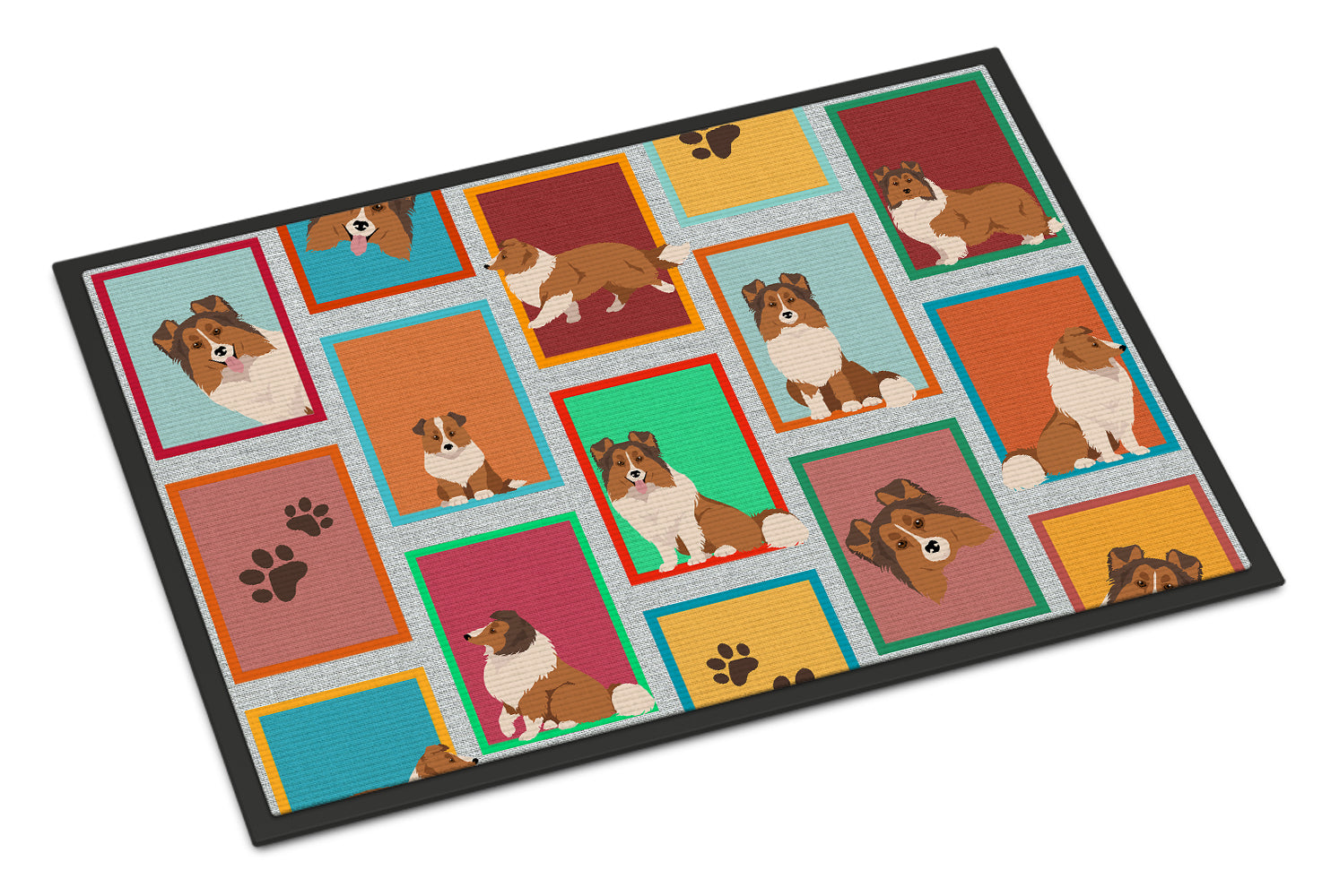 Buy this Lots of Sheltie Indoor or Outdoor Mat 24x36