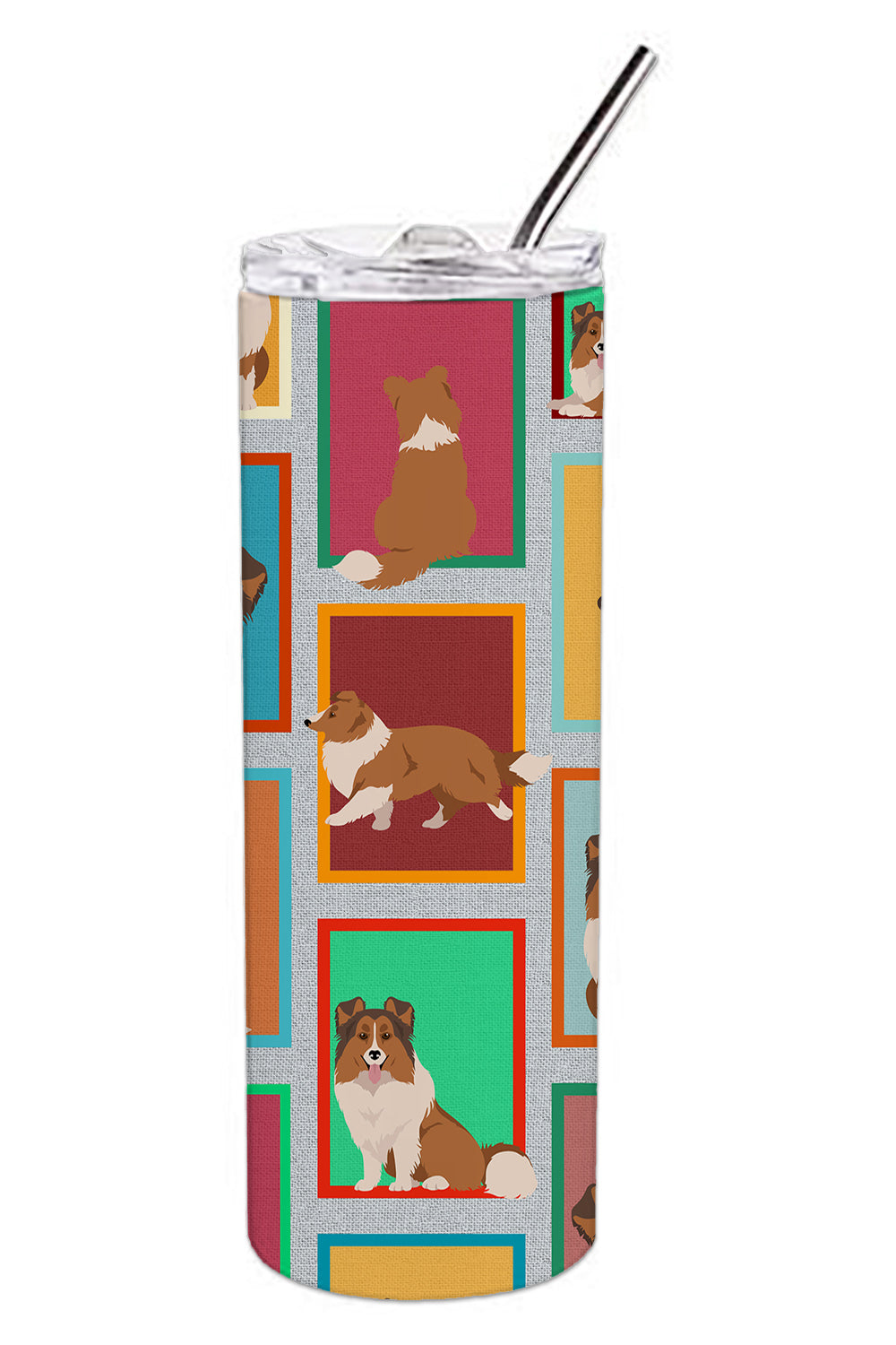 Buy this Lots of Sheltie Stainless Steel 20 oz Skinny Tumbler