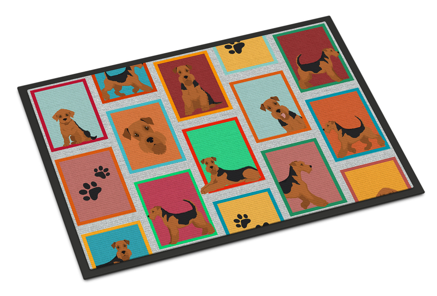 Buy this Lots of Airedale Terrier Indoor or Outdoor Mat 24x36