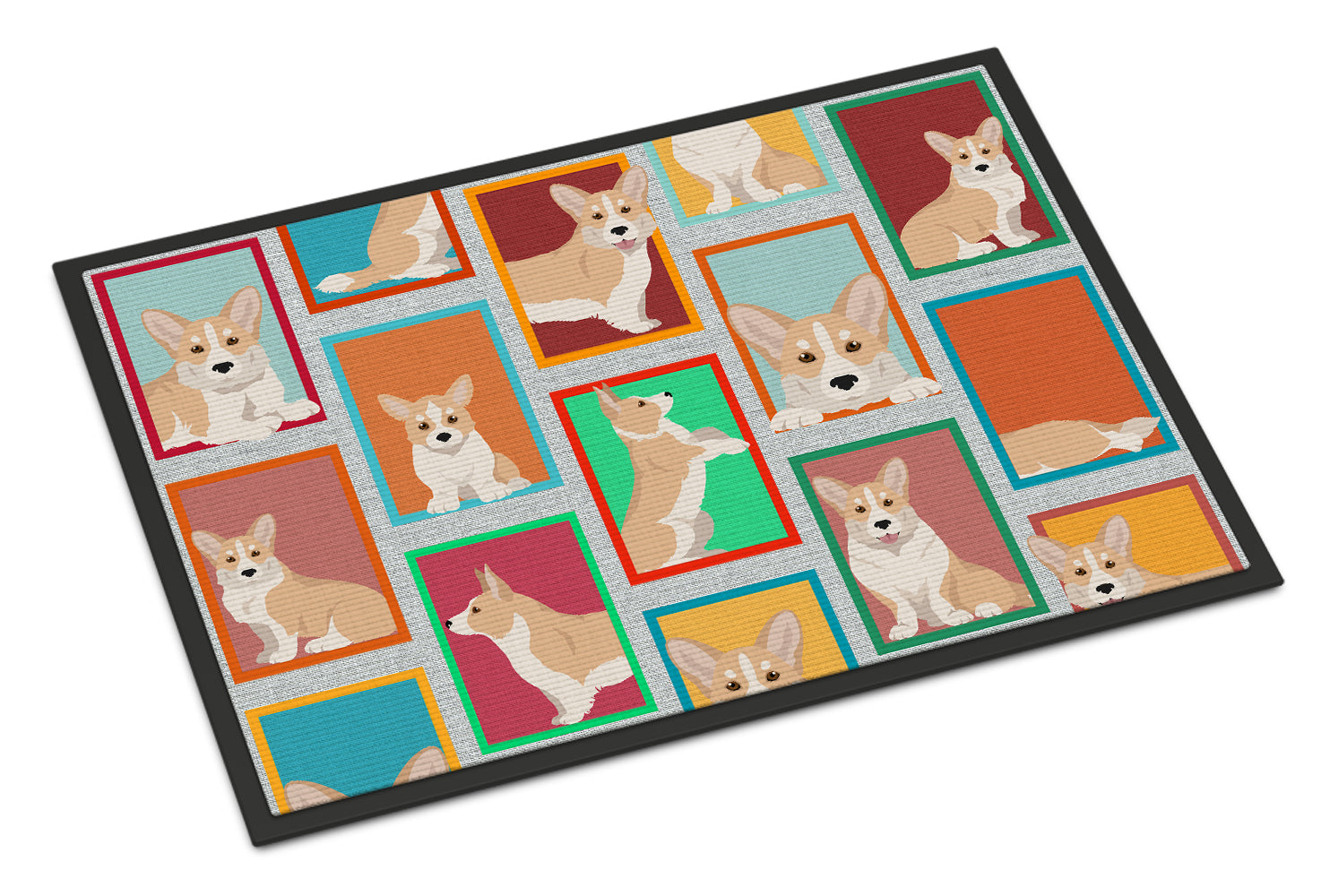 Buy this Lots of Fawn Cardigan Corgi Indoor or Outdoor Mat 24x36