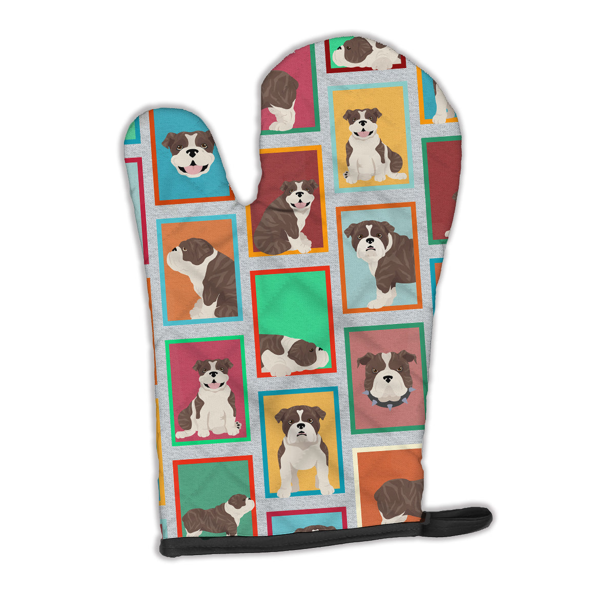 Lots of Brindle English Bulldog Oven Mitt  the-store.com.