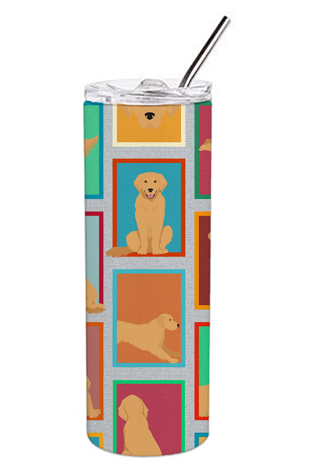 Lots of Golden Retriever Stainless Steel 20 oz Skinny Tumbler - the-store.com