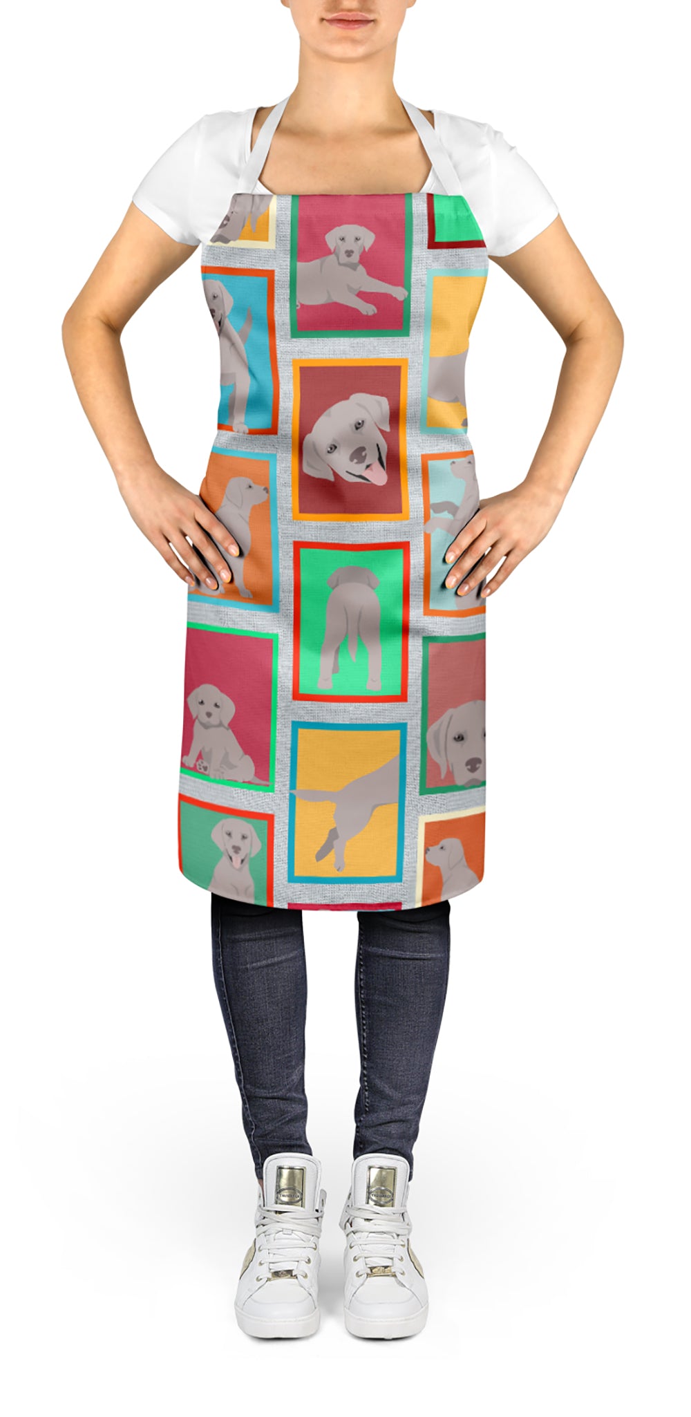 Lots of Grey Labrador Retriever Apron  the-store.com.