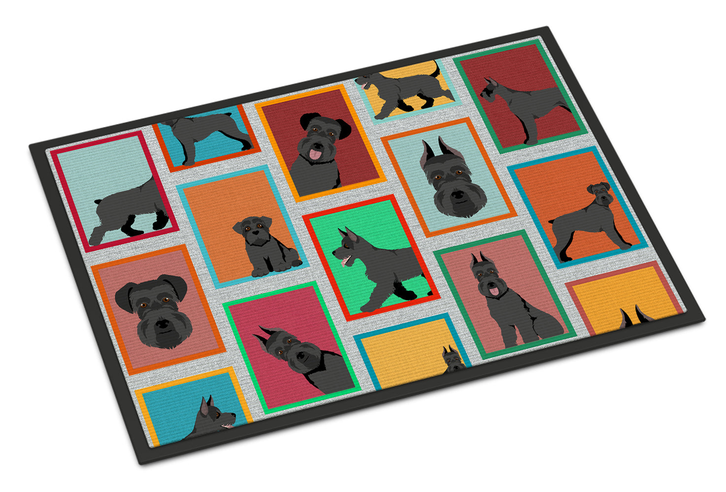 Buy this Lots of Black Schnauzer Indoor or Outdoor Mat 18x27