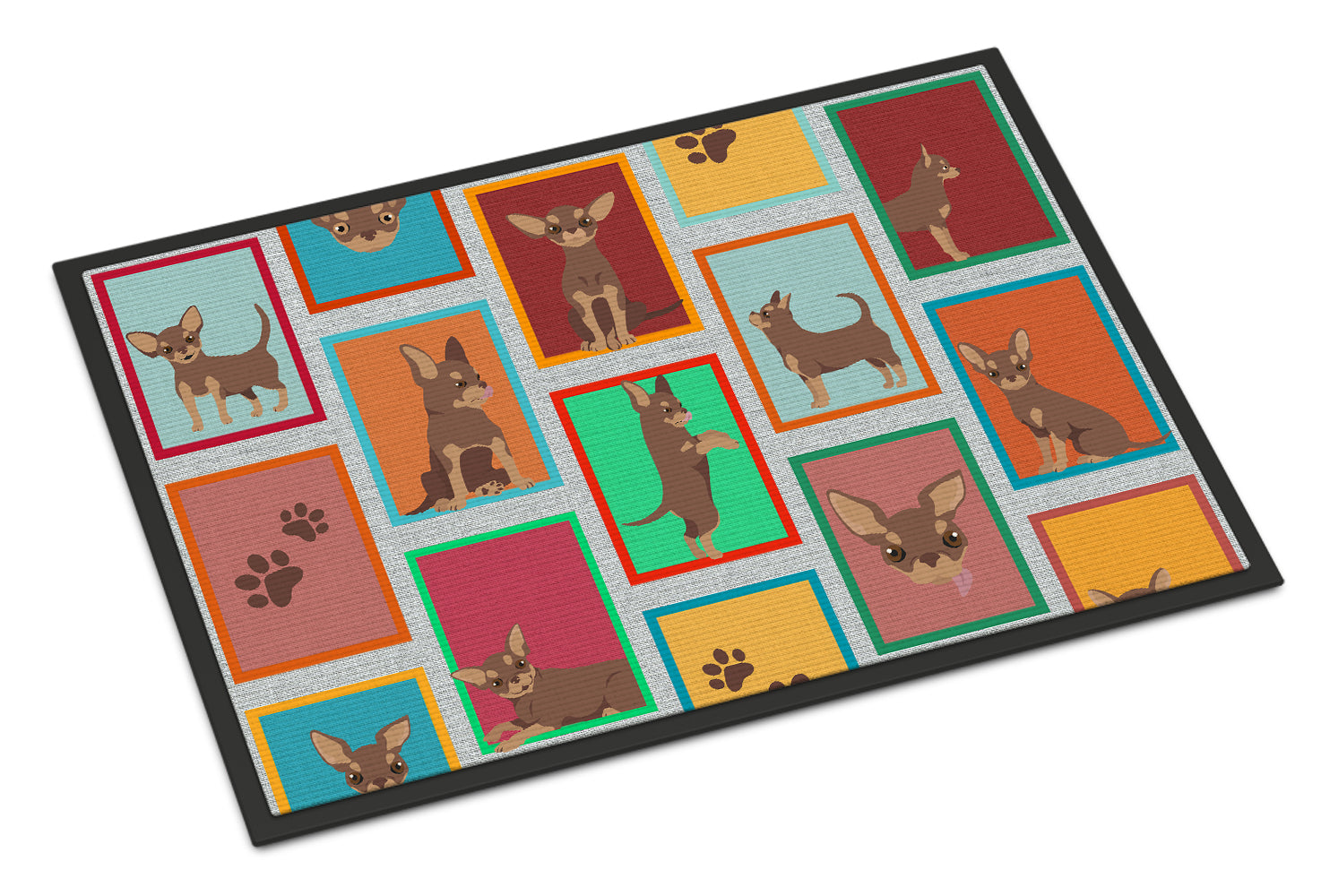 Buy this Lots of Chocolate Chihuahua Indoor or Outdoor Mat 24x36