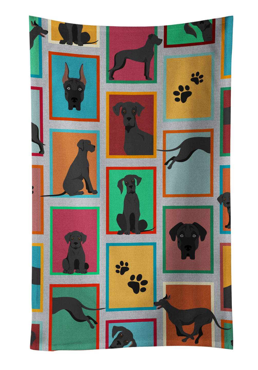 Buy this Lots of Black Great Dane Kitchen Towel