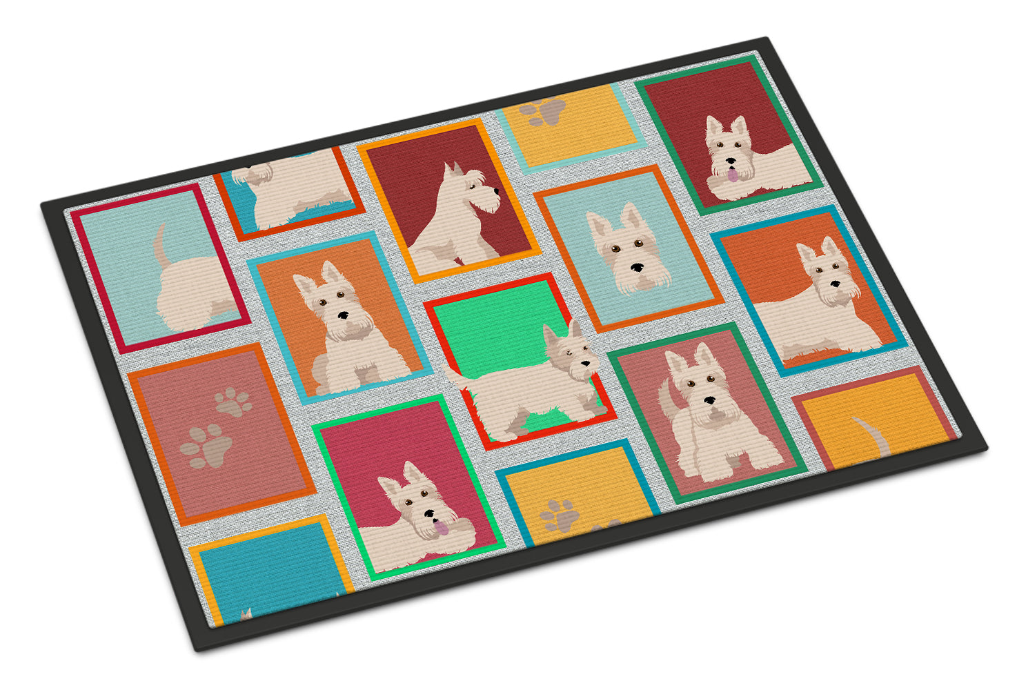 Buy this Lots of Wheaten Scottish Terrier Indoor or Outdoor Mat 18x27