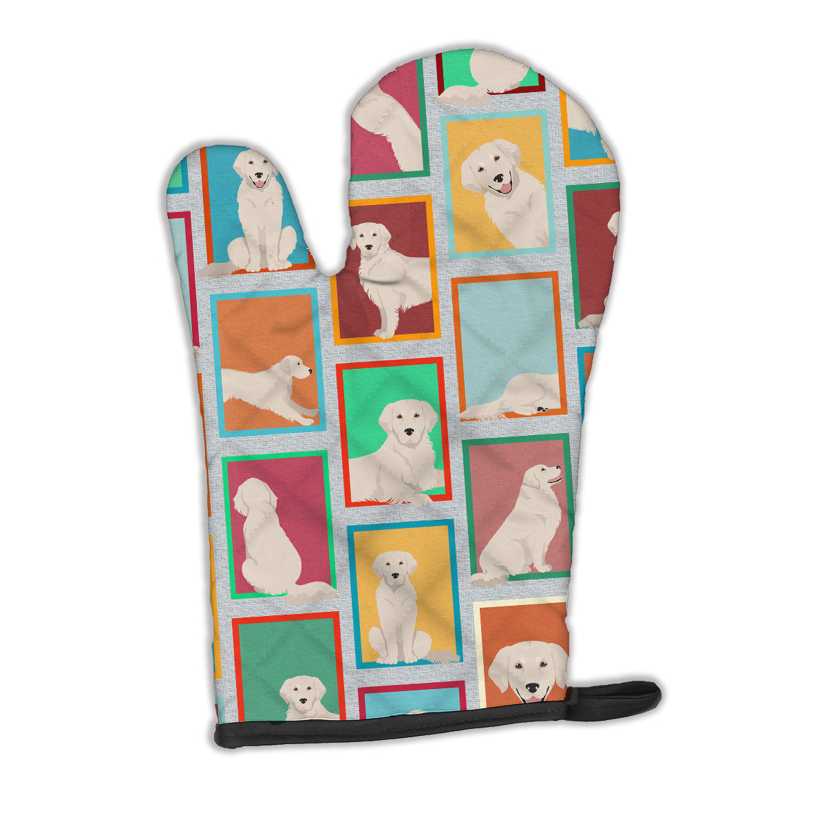 Lots of Cream Golden Retriever Oven Mitt  the-store.com.