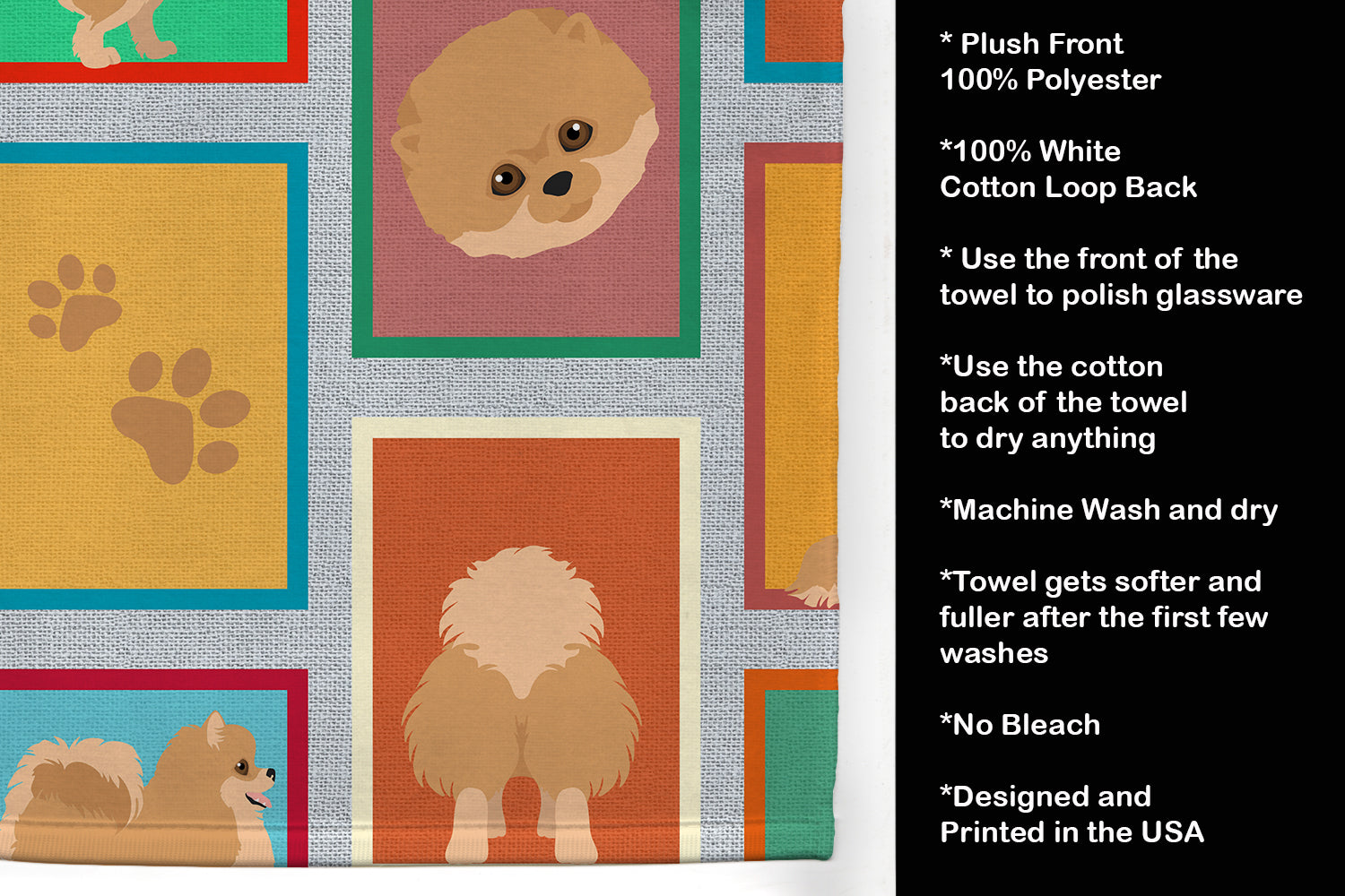 Lots of Orange Pomeranian Kitchen Towel - the-store.com