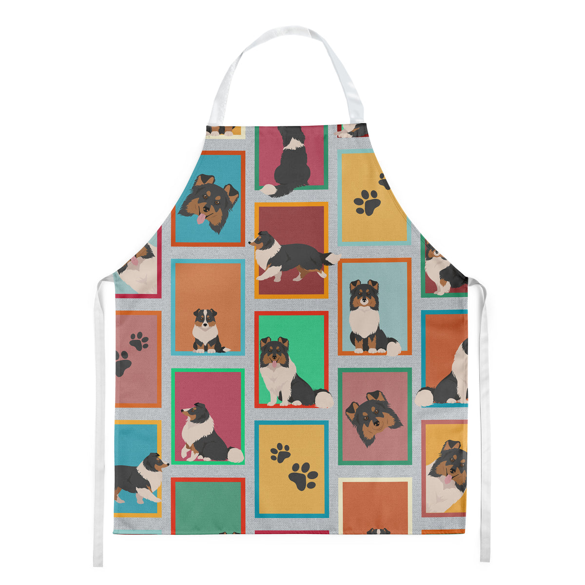 Lots of Tricolor Sheltie Apron  the-store.com.