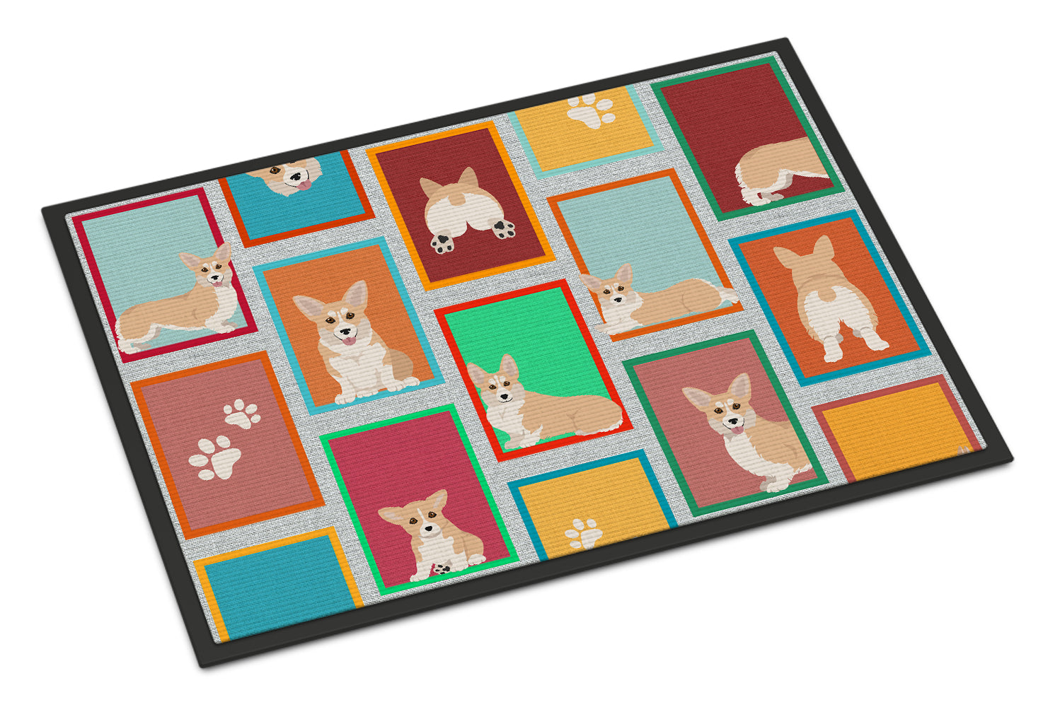 Buy this Lots of Fawn Pembroke Corgi Indoor or Outdoor Mat 24x36