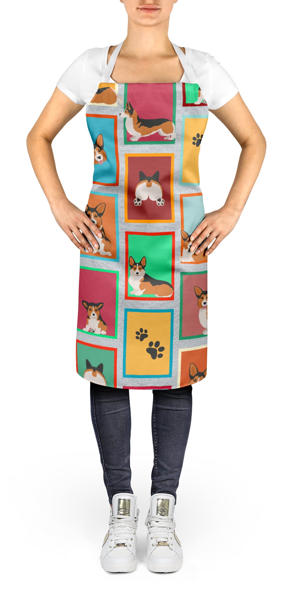 Lots of Sable Pembroke Corgi Apron  the-store.com.