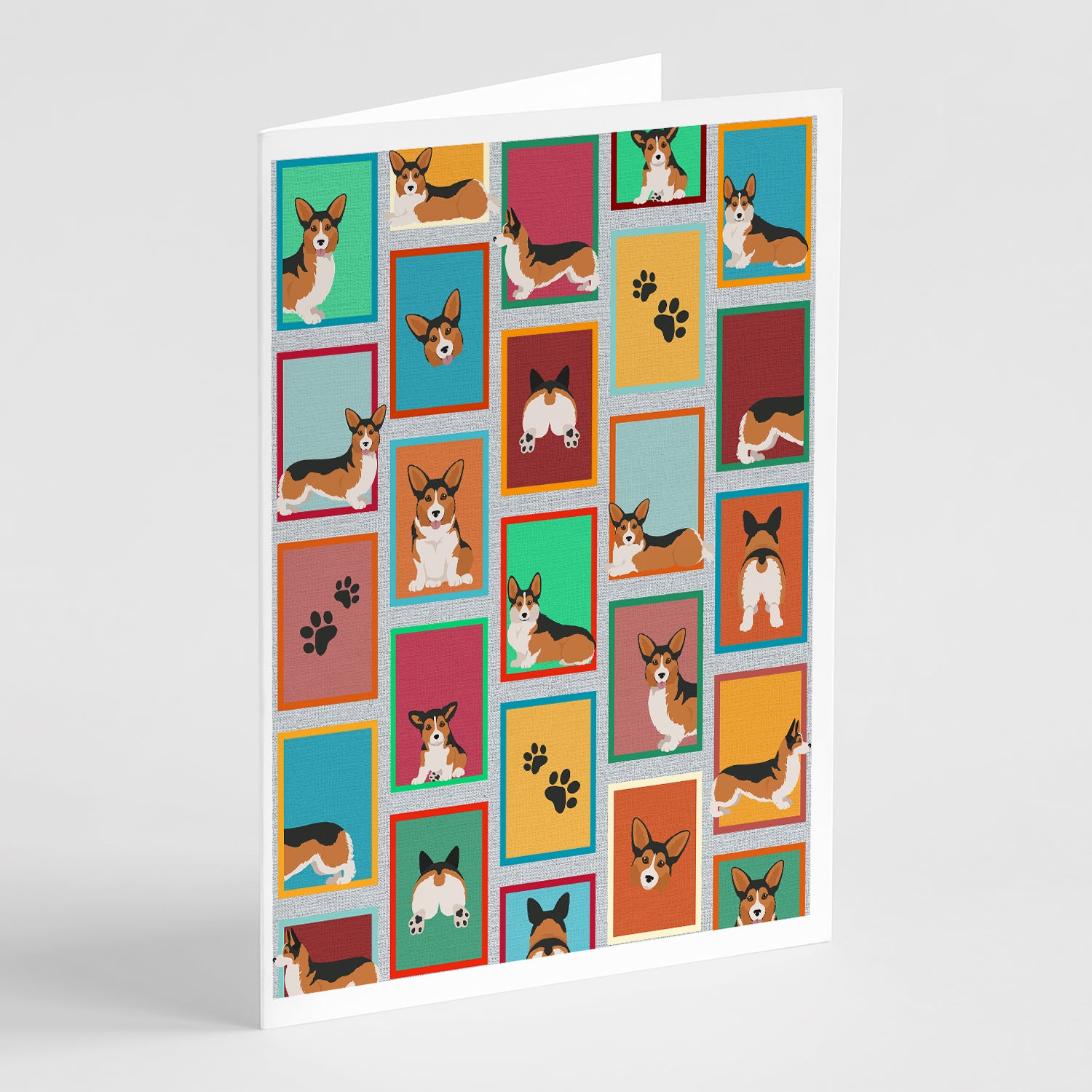 Buy this Lots of Sable Pembroke Corgi Greeting Cards and Envelopes Pack of 8