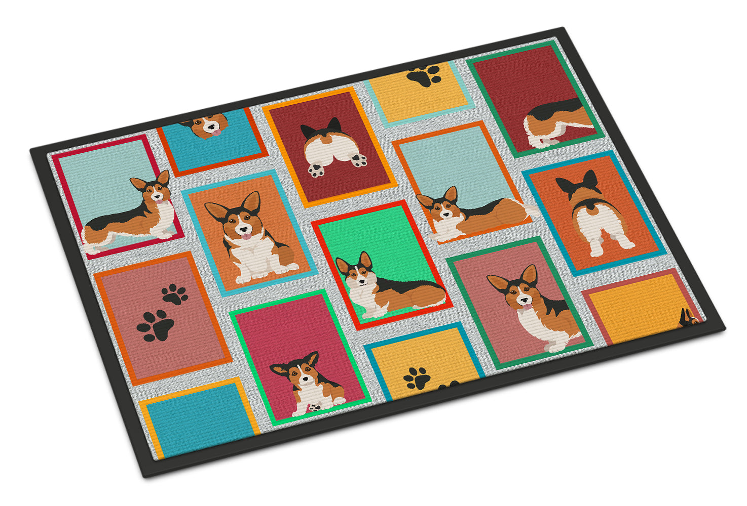 Buy this Lots of Sable Pembroke Corgi Indoor or Outdoor Mat 24x36