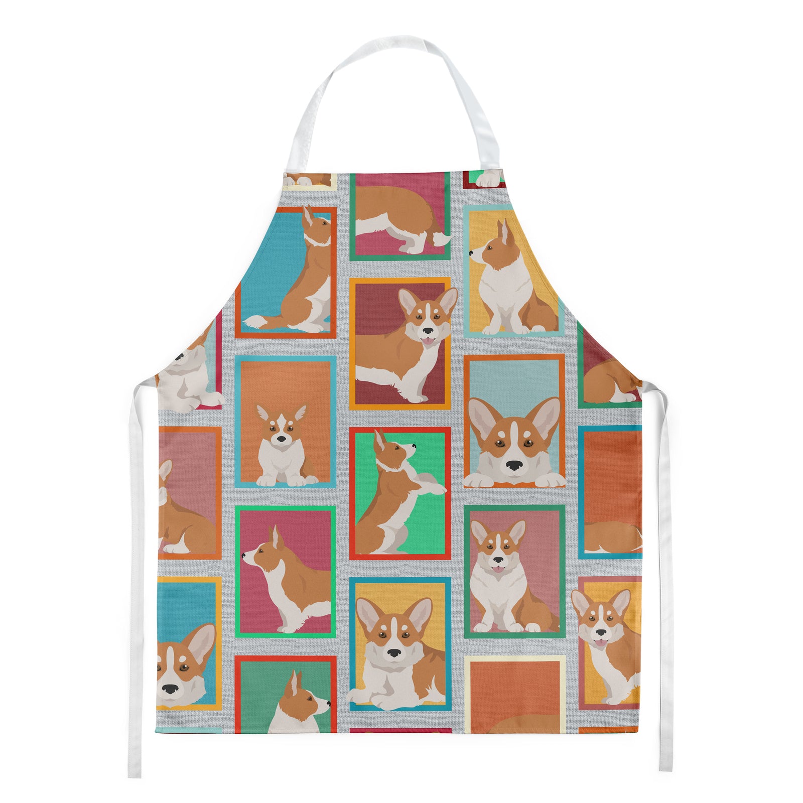 Lots of Red Cardigan Corgi Apron  the-store.com.