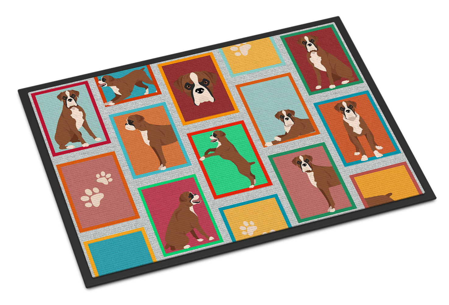 Buy this Lots of Flashy Fawn Boxer Indoor or Outdoor Mat 18x27