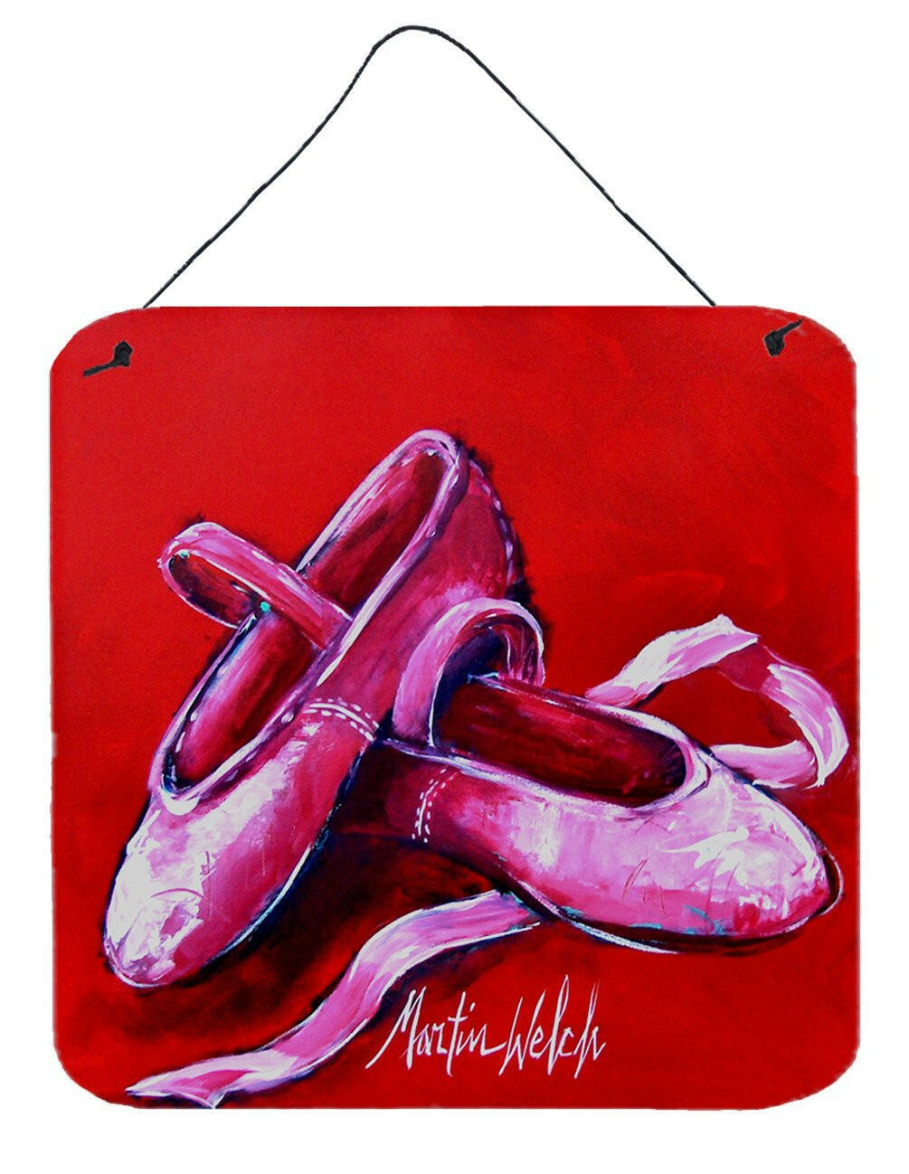 Ballet Pair of Ballet Shoes Aluminium Metal Wall or Door Hanging Prints by Caroline&#39;s Treasures