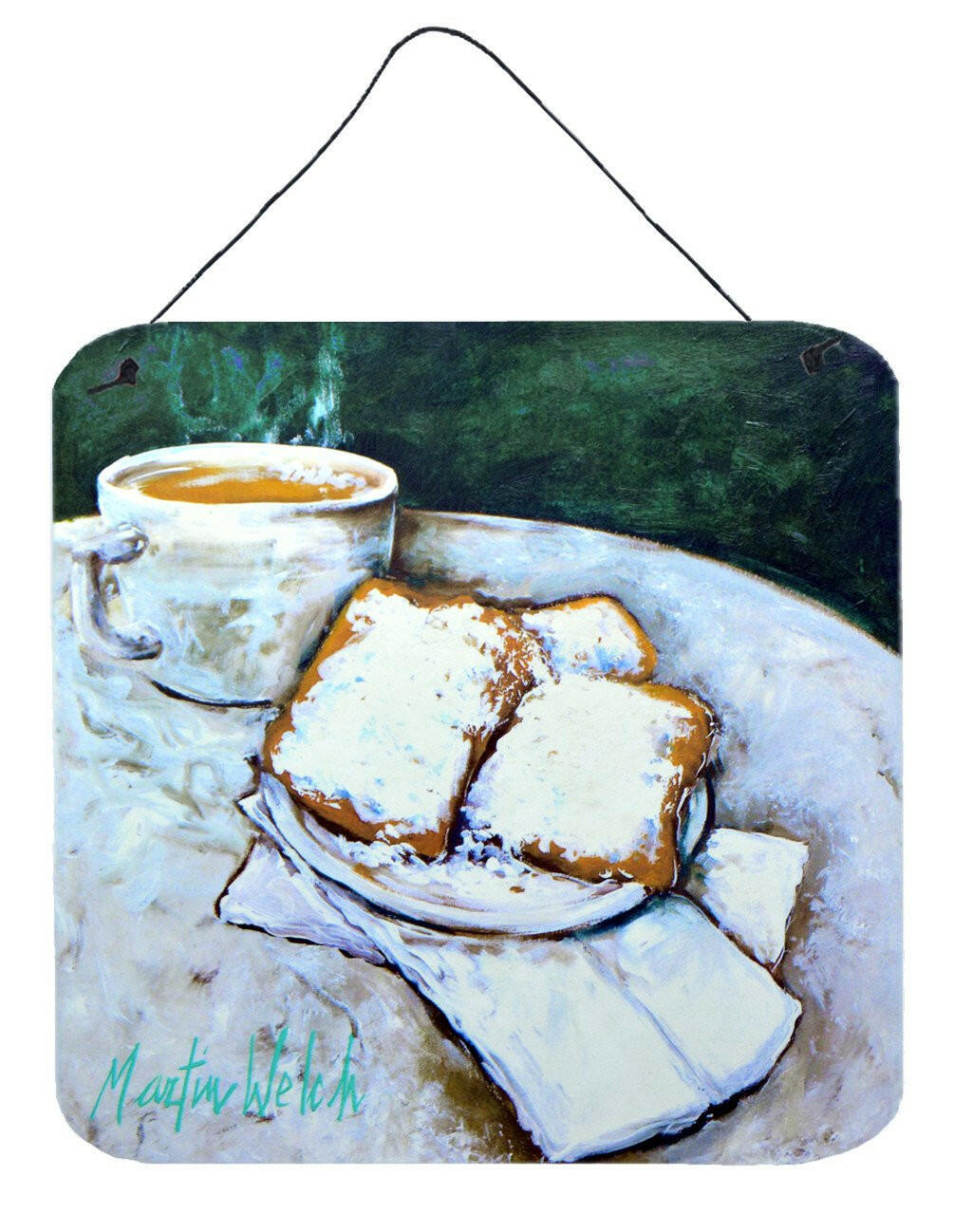 Food Beignet Time Aluminium Metal Wall or Door Hanging Prints by Caroline's Treasures