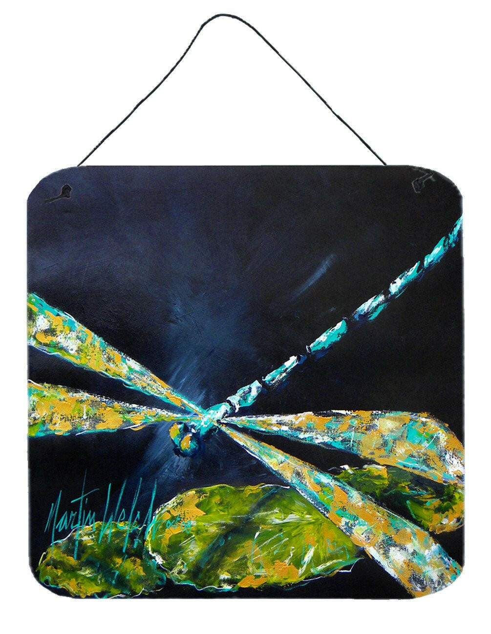 Insect - Dragonfly Night Flight Dark Blue Wall or Door Hanging Prints by Caroline's Treasures