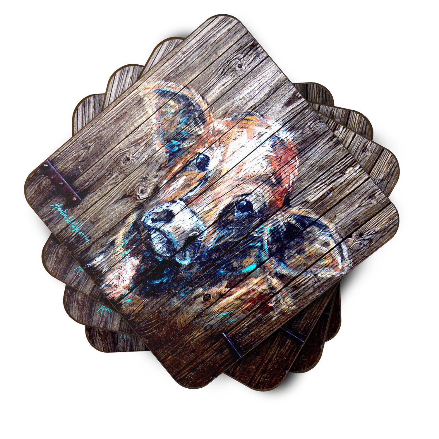 Set of 4 Cow Moo Shine Foam Coasters - the-store.com