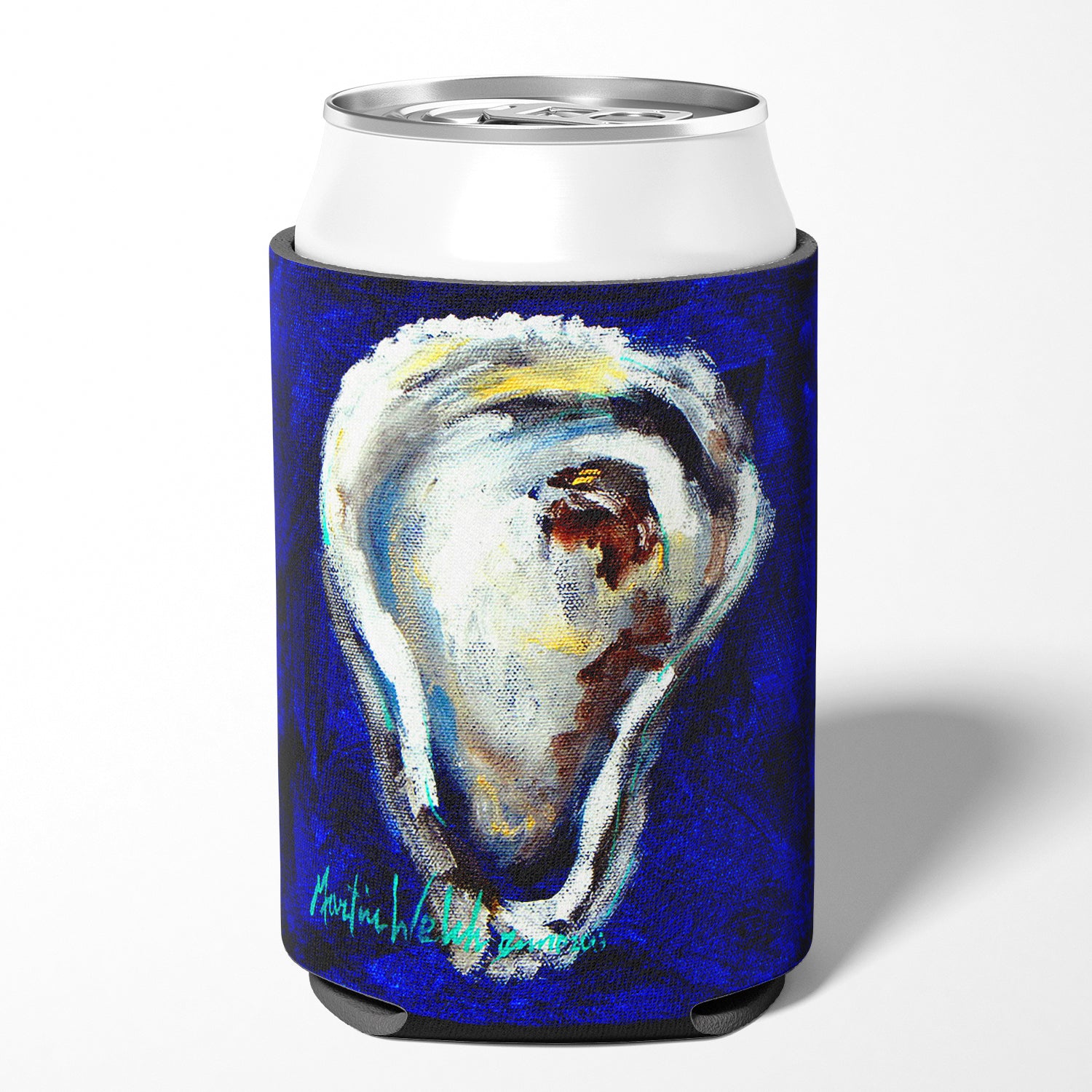 Oyster One Shell Can or Bottle Beverage Insulator Hugger.