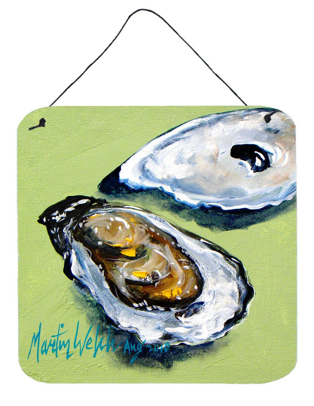 Oyster Two Shells Aluminium Metal Wall or Door Hanging Prints by Caroline&#39;s Treasures