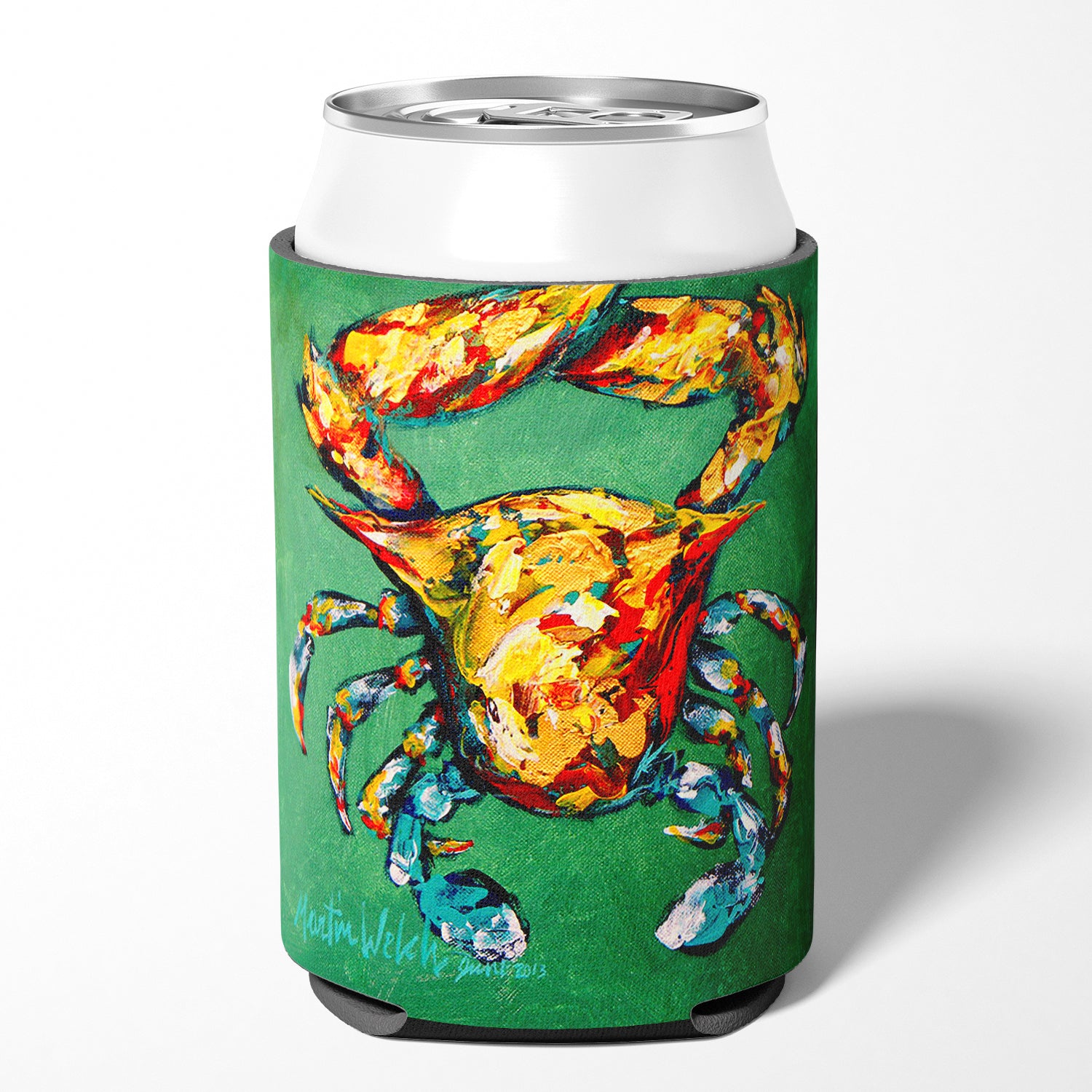 Crab Two Snaps Can or Bottle Beverage Insulator Hugger.