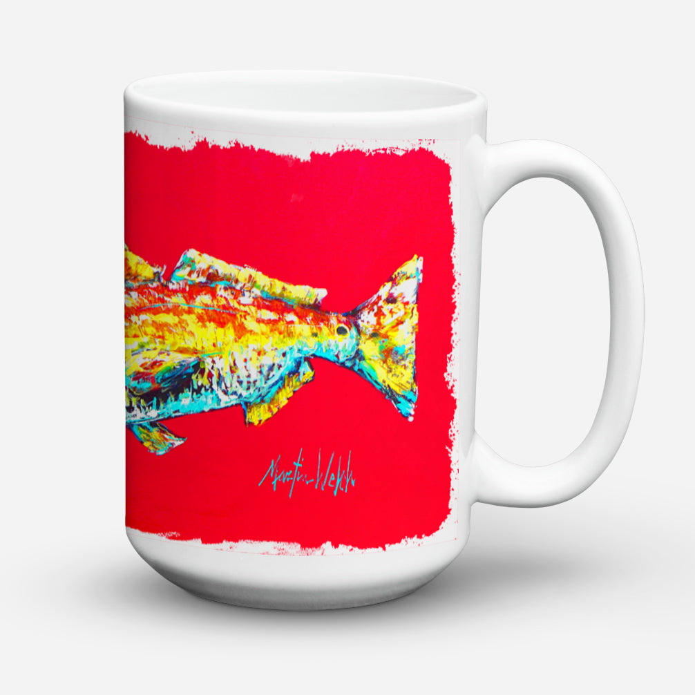 Fish - Red Fish Alphonzo Dishwasher Safe Microwavable Ceramic Coffee Mug 15 ounce MW1084CM15  the-store.com.