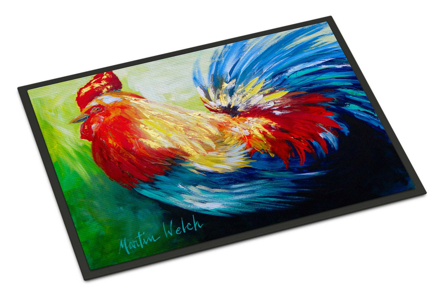 Bird - Rooster Chief Big Feathers Indoor or Outdoor Mat 18x27 Doormat - the-store.com