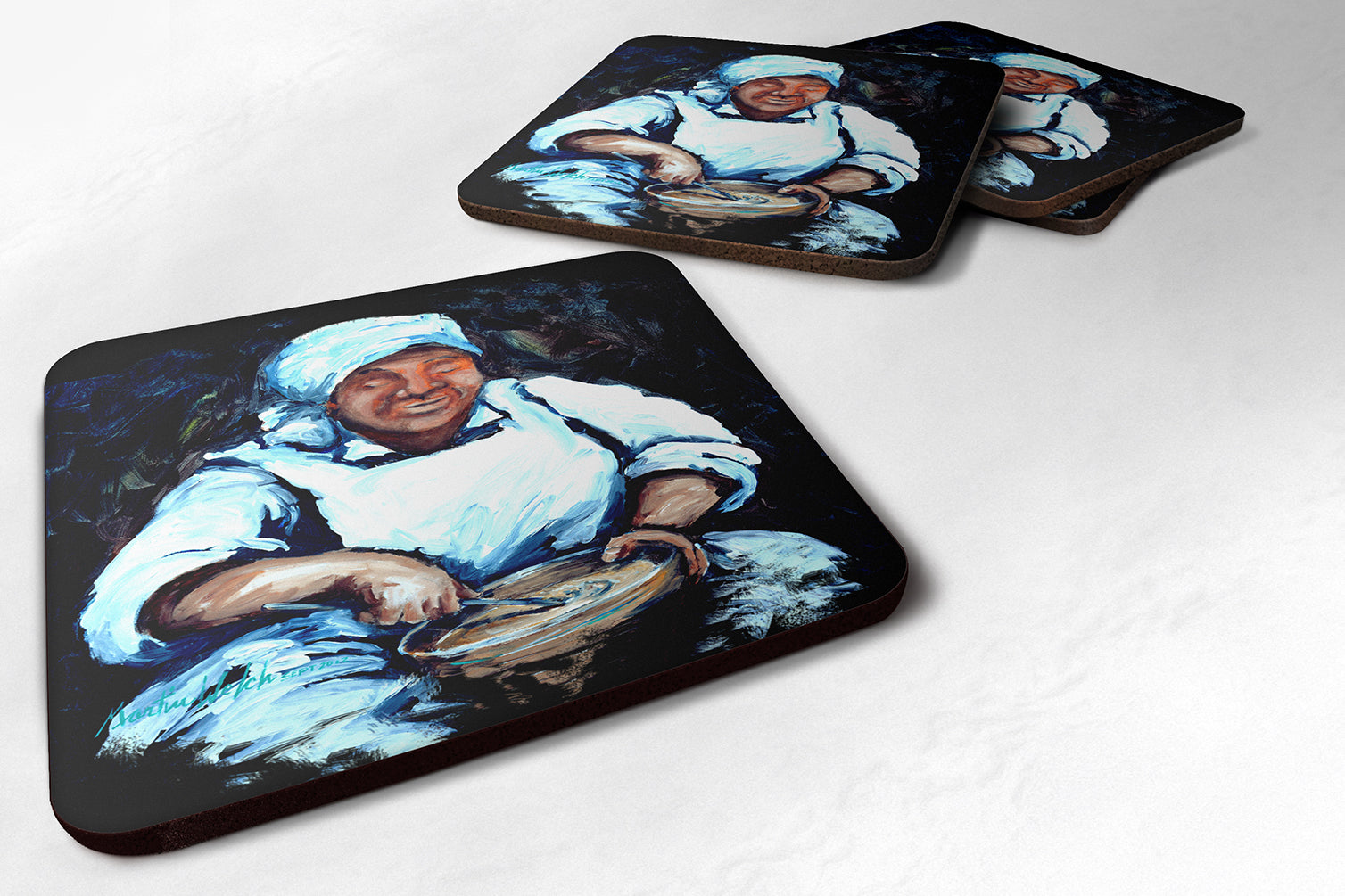 Set of 4 Hot Water Cornbread Cooking Foam Coasters - the-store.com