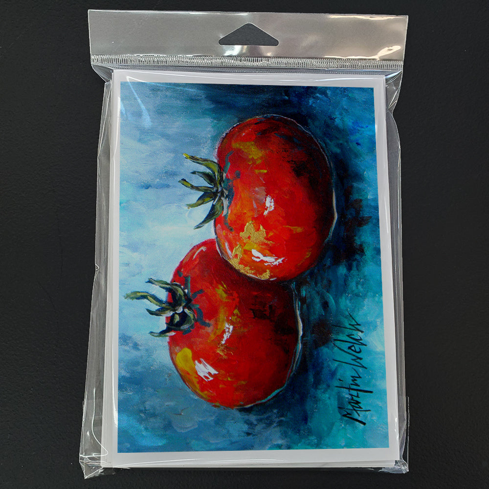 Vegetables - Tomatoes Red Toes Greeting Cards Pack of 8