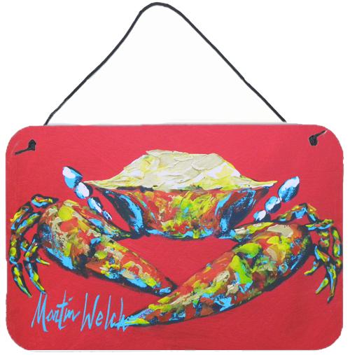 Crab Seafood One Aluminium Metal Wall or Door Hanging Prints by Caroline's Treasures