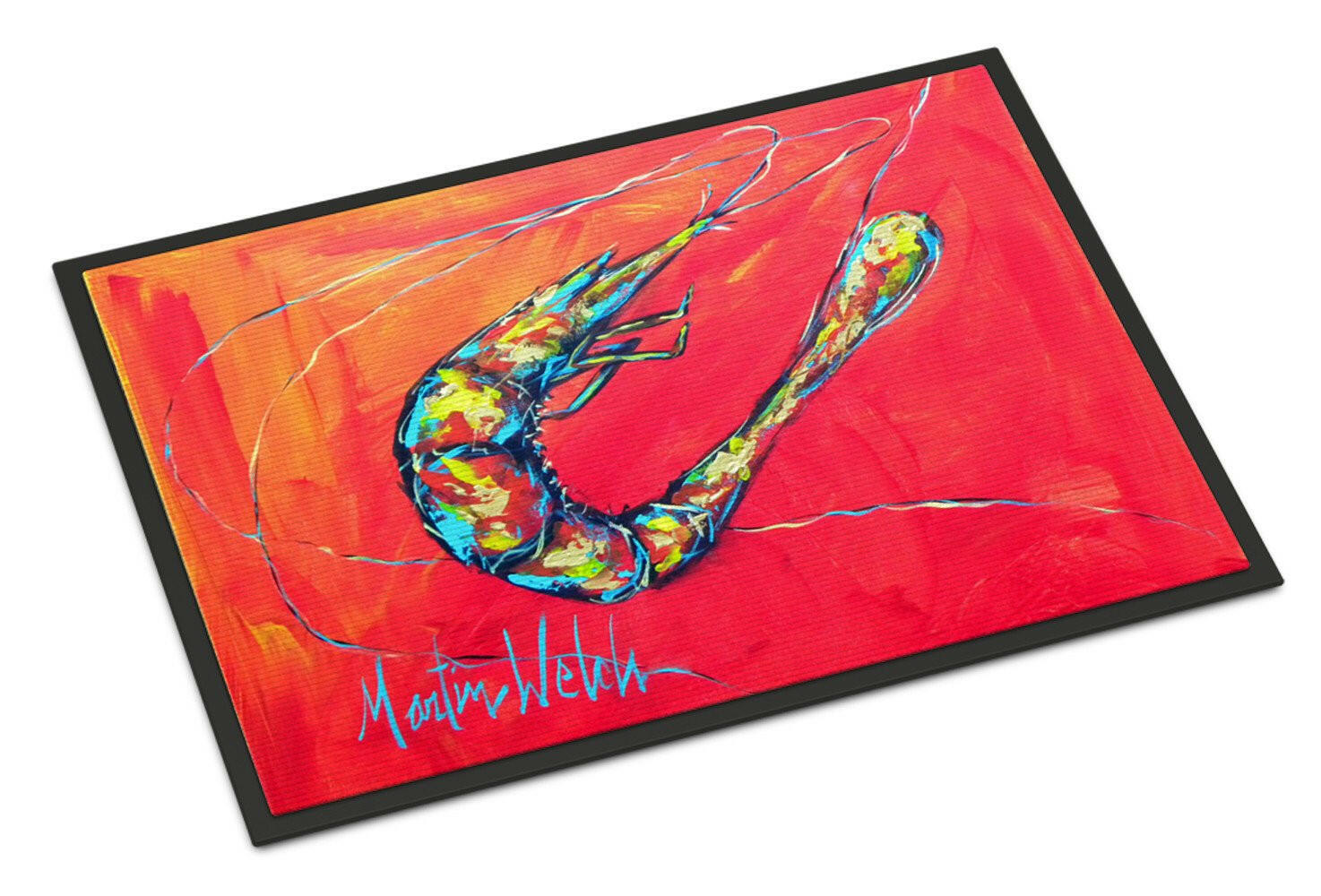 Shrimp Seafood Three Indoor or Outdoor Mat 24x36 Doormat - the-store.com