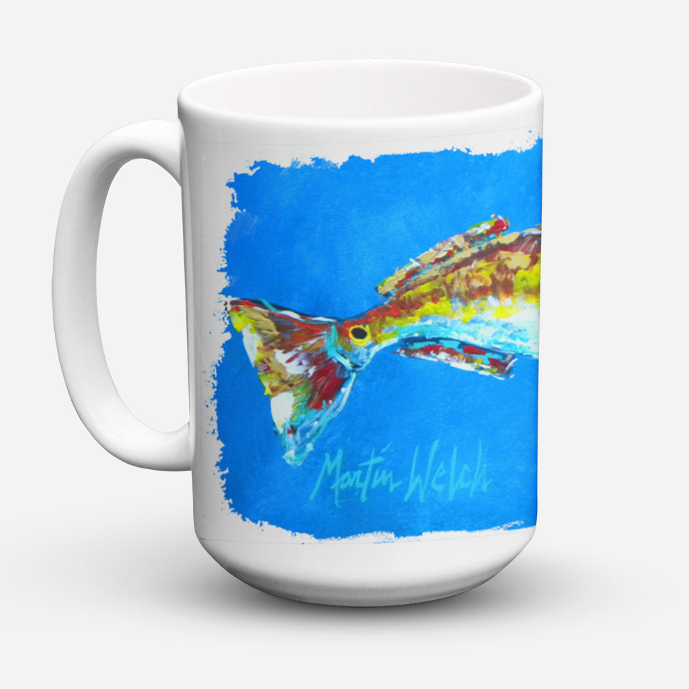 Fish - Red Fish Seafood Two Dishwasher Safe Microwavable Ceramic Coffee Mug 15 ounce MW1098CM15  the-store.com.