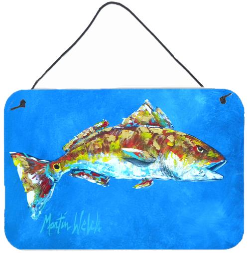 Fish - Red Fish Seafood Two Aluminium Metal Wall or Door Hanging Prints by Caroline's Treasures