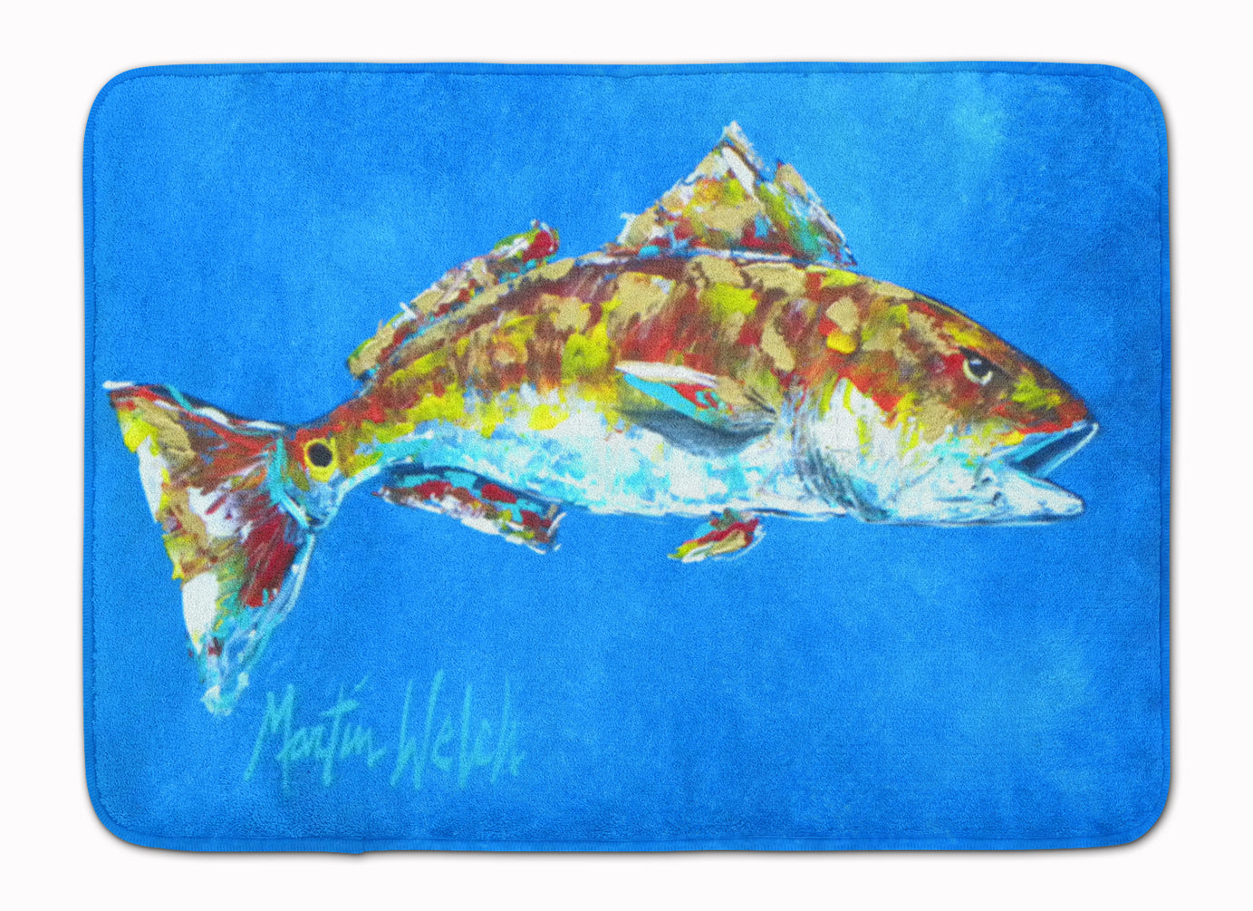 Fish - Red Fish Seafood Two Machine Washable Memory Foam Mat MW1098RUG - the-store.com