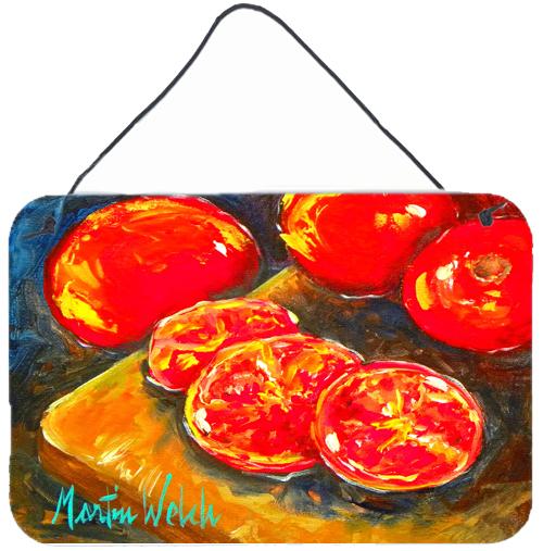 Vegetables - Tomatoes Slice It Up Aluminium Metal Wall or Door Hanging Prints by Caroline&#39;s Treasures