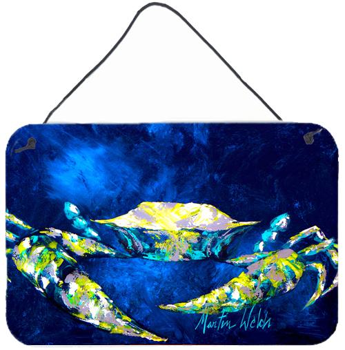 Crab Tealy Aluminium Metal Wall or Door Hanging Prints by Caroline's Treasures