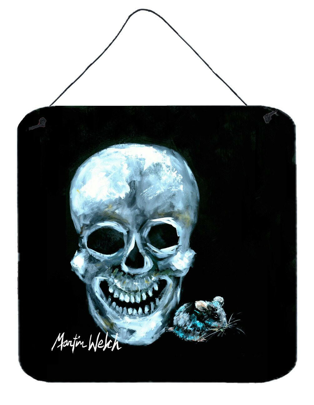 Ekk A Meece Skull and Mouse Aluminium Metal Wall or Door Hanging Prints by Caroline's Treasures