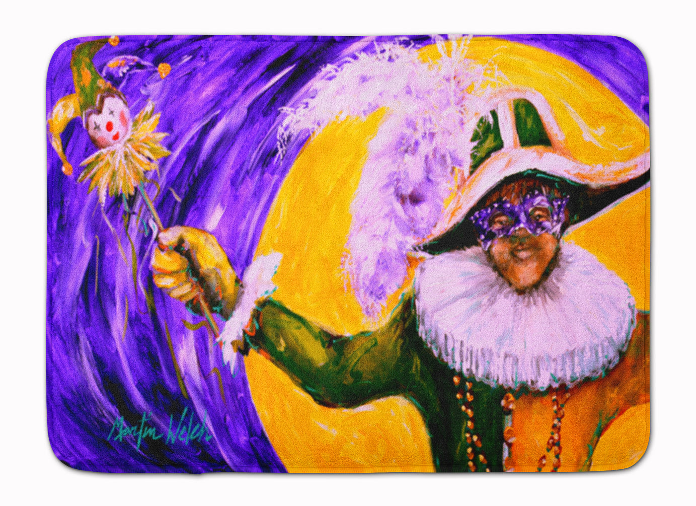 Mardi Gras Hey Mister Machine Washable Memory Foam Mat MW1109RUG - the-store.com