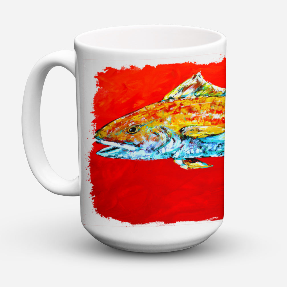 Fish - Red Fish Red Head Dishwasher Safe Microwavable Ceramic Coffee Mug 15 ounce MW1111CM15  the-store.com.