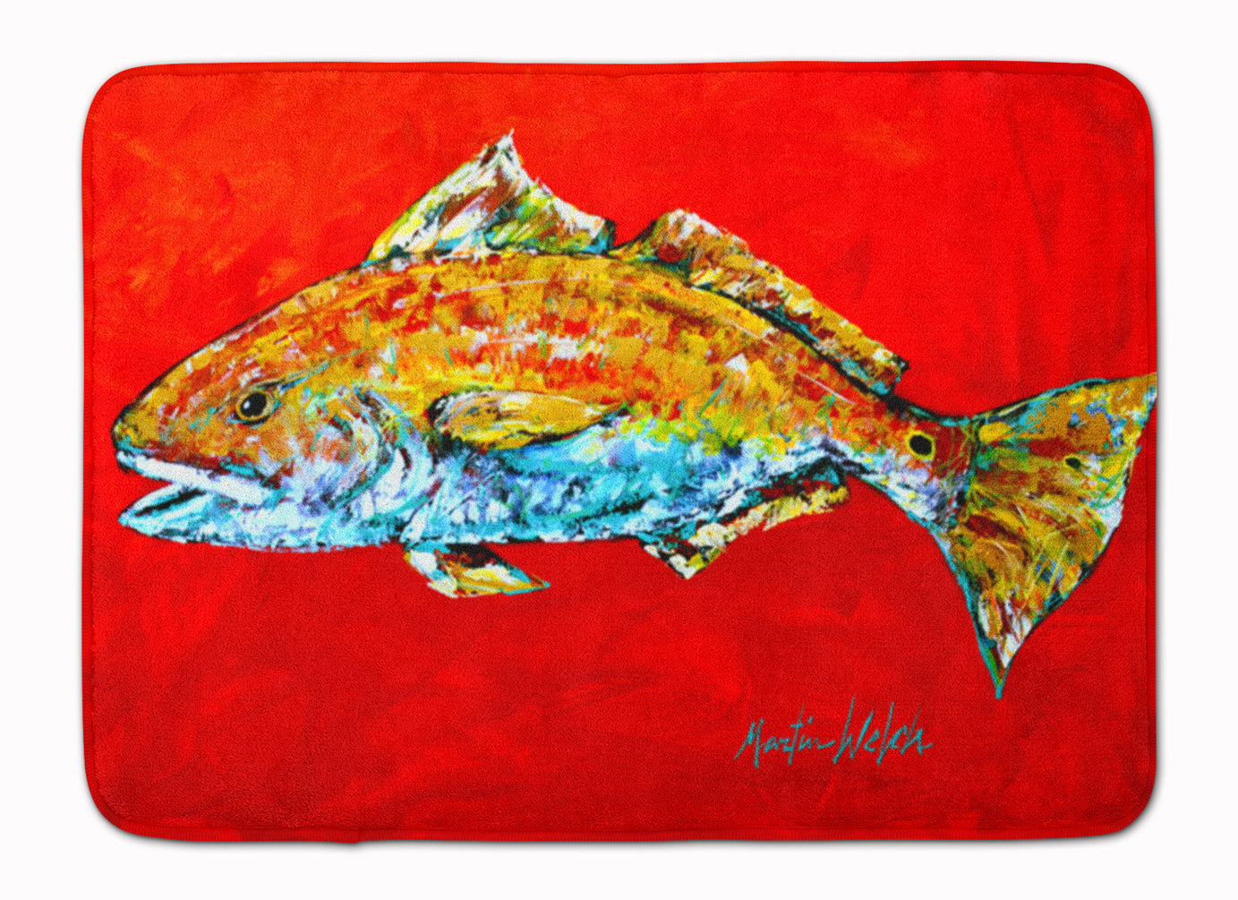 Fish - Red Fish Red Head Machine Washable Memory Foam Mat MW1111RUG - the-store.com