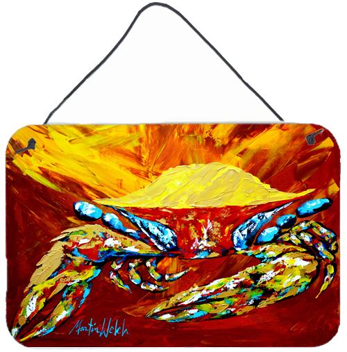 Crab Buster Brown Aluminium Metal Wall or Door Hanging Prints by Caroline's Treasures