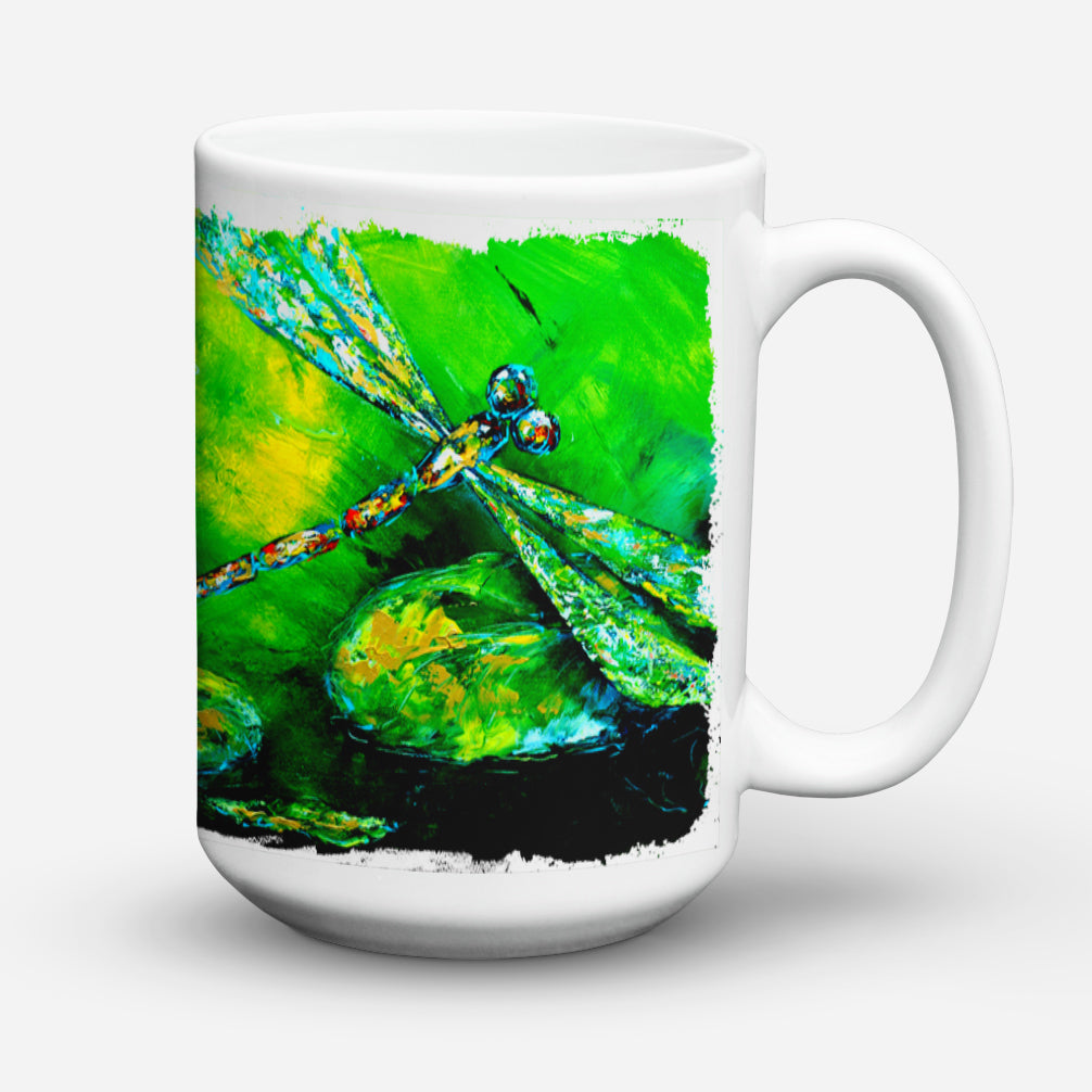 Dragonfly Summer Flies Dishwasher Safe Microwavable Ceramic Coffee Mug 15 ounce MW1114CM15  the-store.com.