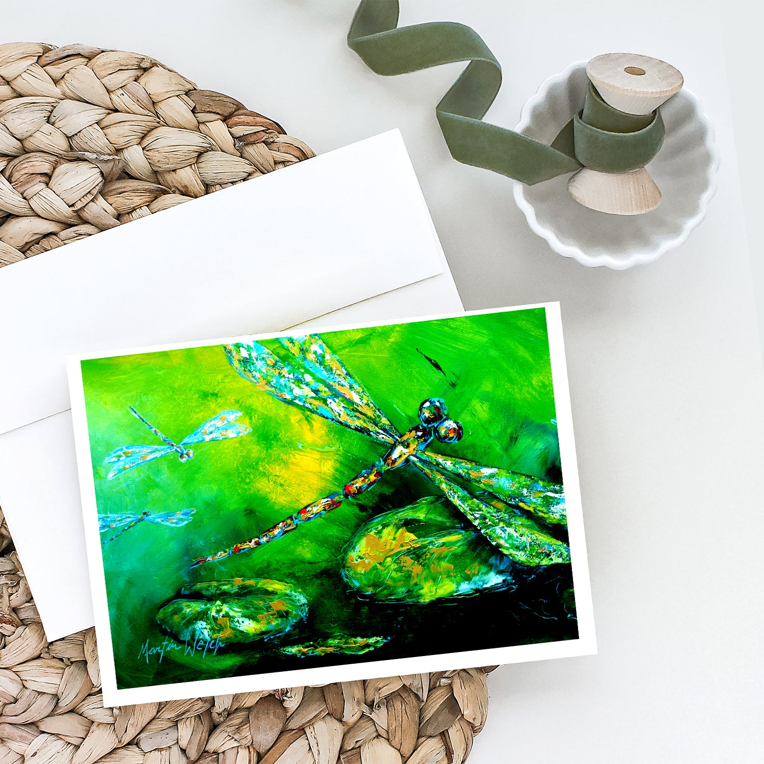 Buy this Dragonfly Summer Flies Greeting Cards Pack of 8