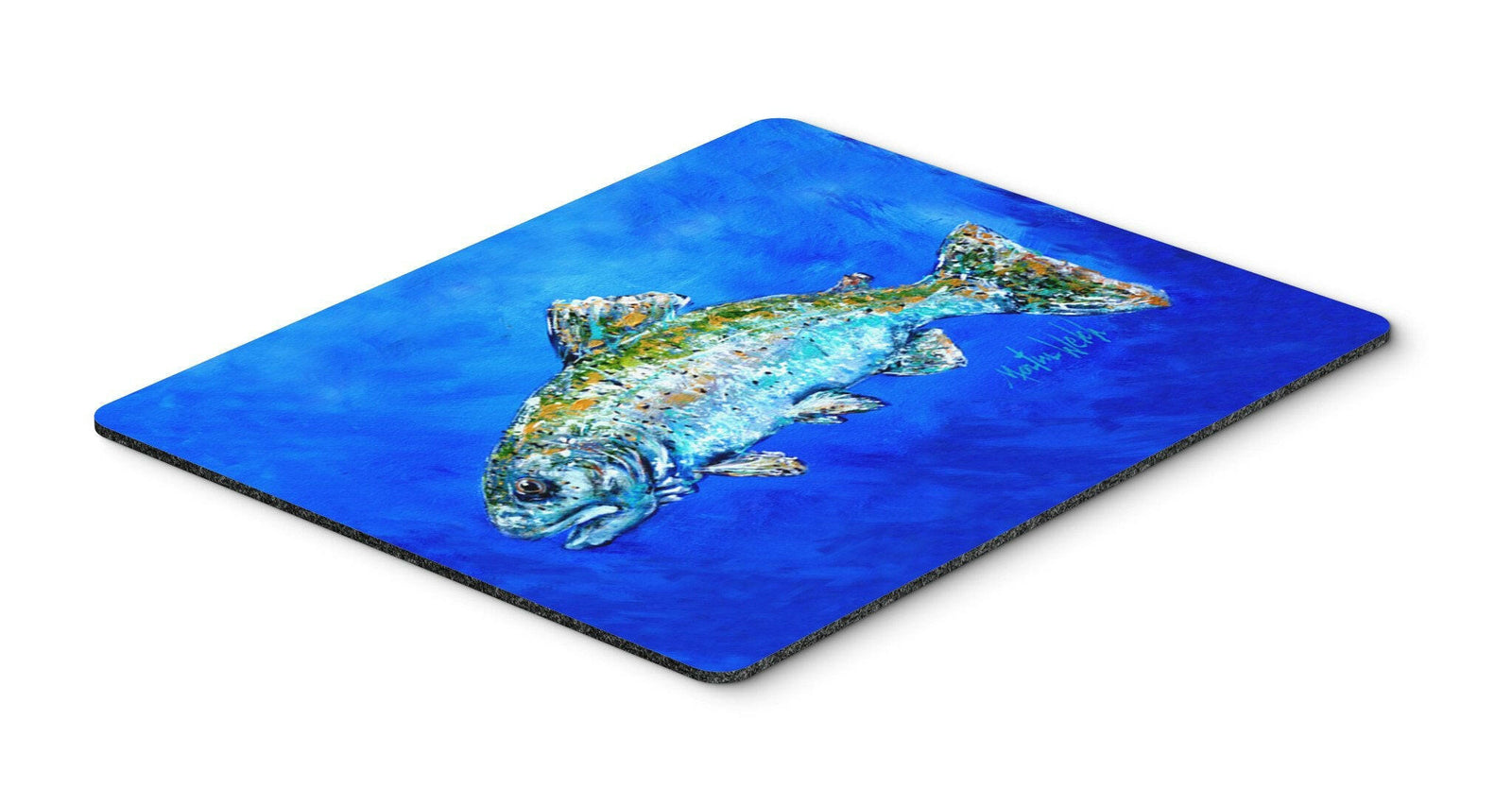 Fish Headed Downstream Mouse Pad, Hot Pad or Trivet by Caroline's Treasures