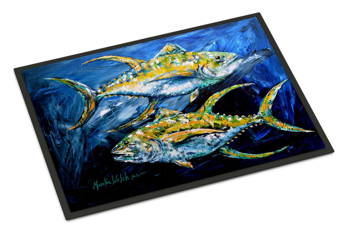 Fish - Tuna Tuna Blue Indoor or Outdoor Mat 24x36 Doormat - the-store.com