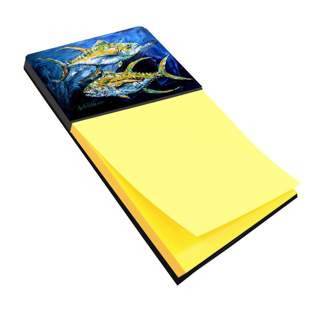 Fish - Tuna Tuna Blue Refiillable Sticky Note Holder or Postit Note Dispenser MW1125SN by Caroline&#39;s Treasures