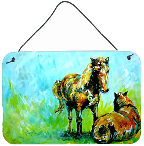 Horse Grazin Aluminium Metal Wall or Door Hanging Prints by Caroline&#39;s Treasures