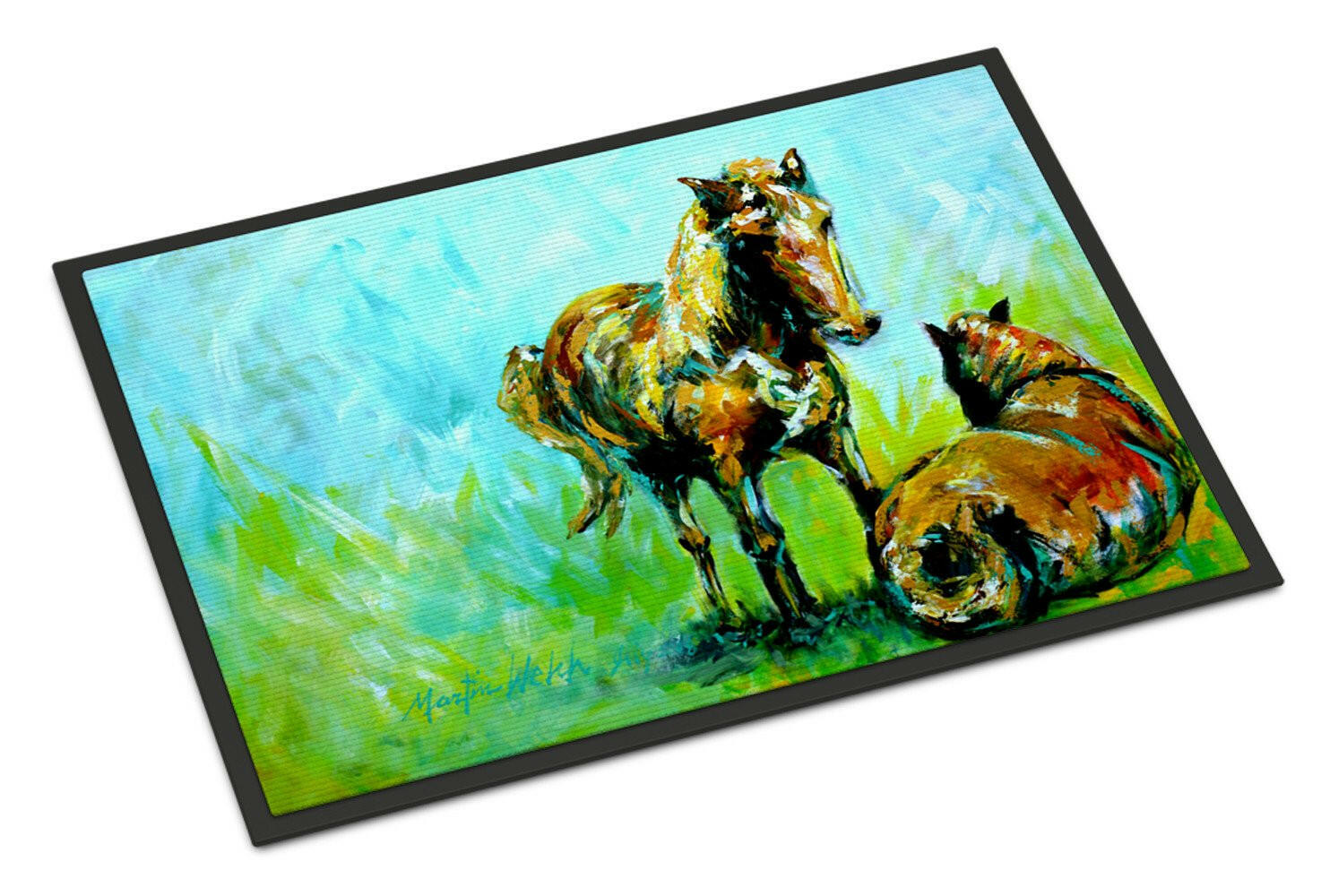 Horse Grazin Indoor or Outdoor Mat 24x36 Doormat - the-store.com